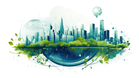 wireless smart digital cityの素材