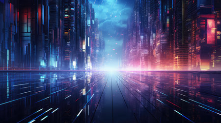 flow futuristic data streamの素材