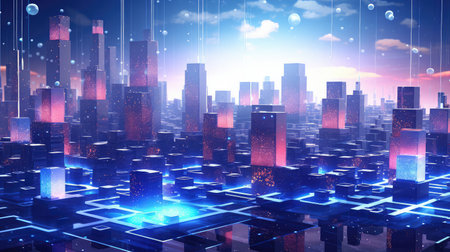 design voxel city landscapeの素材