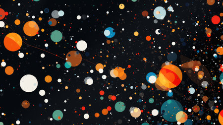 abstract dots randomly movingの素材