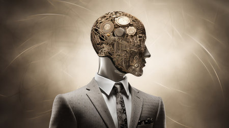 human brain vintage monochromeの素材