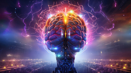 technology brain robot digitalの素材