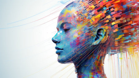 technology digital human headの素材