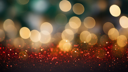 abstract christmas bokeh lightsの素材