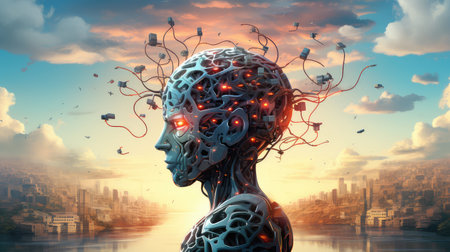 science brain robot digitalの素材