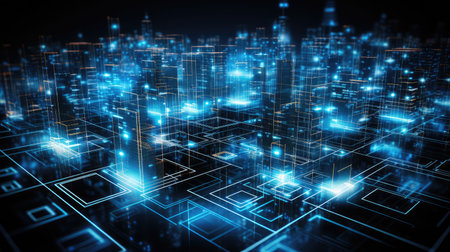 network digital data flowの素材
