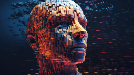 artificial voxel human headの素材