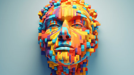 face voxel human headの素材