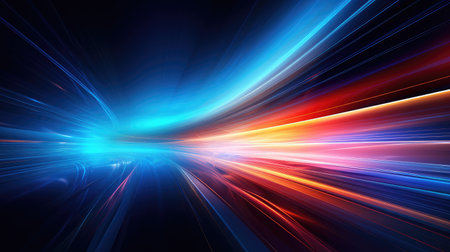 abstract light motion trailsの素材