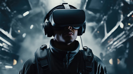 technology 8k virtual realityの素材