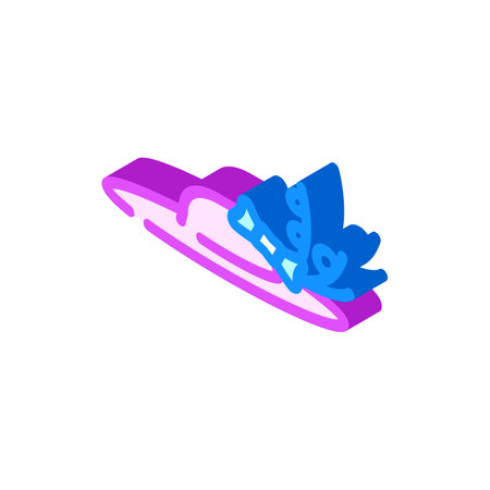 fascinator hat cap isometric icon vector illustrationのイラスト素材