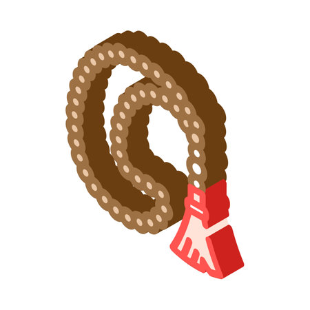 prayer beads misbaha isometric icon vector illustrationのイラスト素材