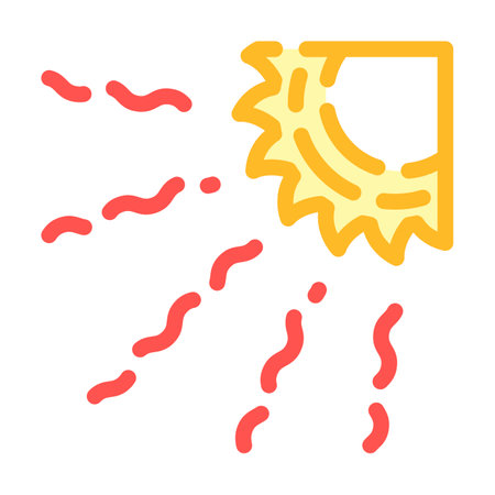 heat wave color icon vector illustrationのイラスト素材