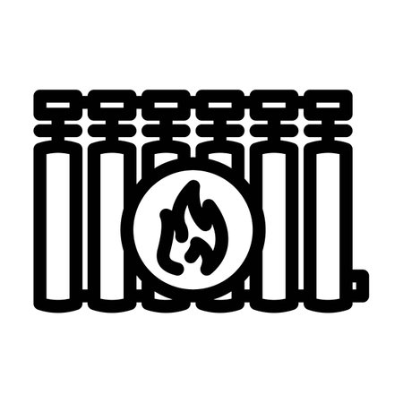 radiator line icon vector illustrationのイラスト素材
