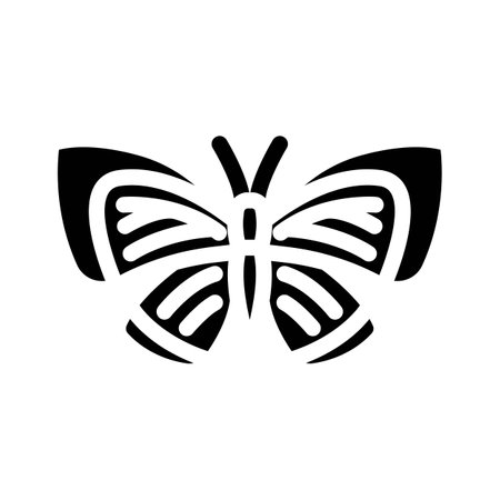 spring azure insect glyph icon vector illustrationのイラスト素材