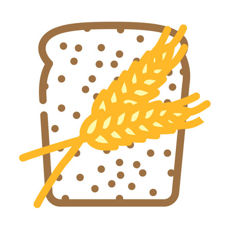 bread barley ear color icon vector illustrationのイラスト素材