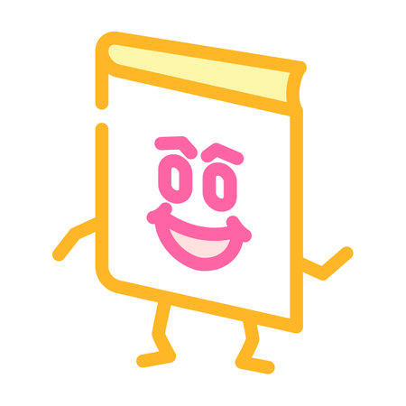 education book character color icon vector illustrationのイラスト素材