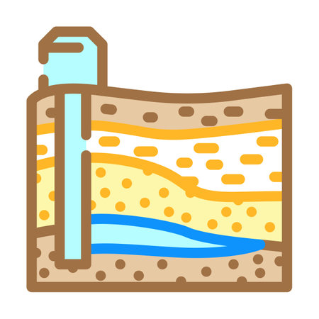 extraction process mining color icon vector illustrationのイラスト素材