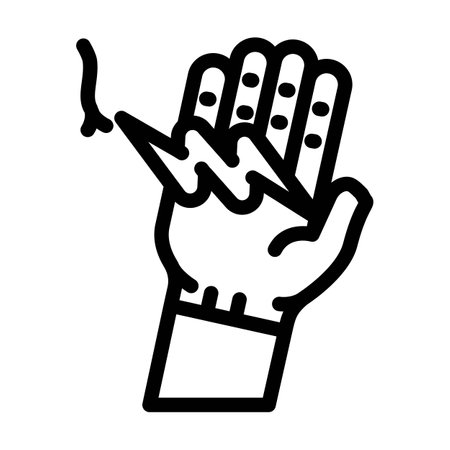 hazard electricity line icon vector illustrationのイラスト素材