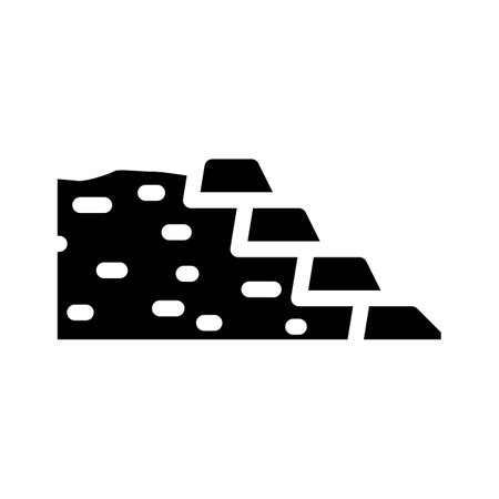 tailings management glyph icon vector illustrationのイラスト素材