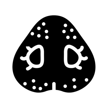 nose pig animal glyph icon vector illustrationのイラスト素材