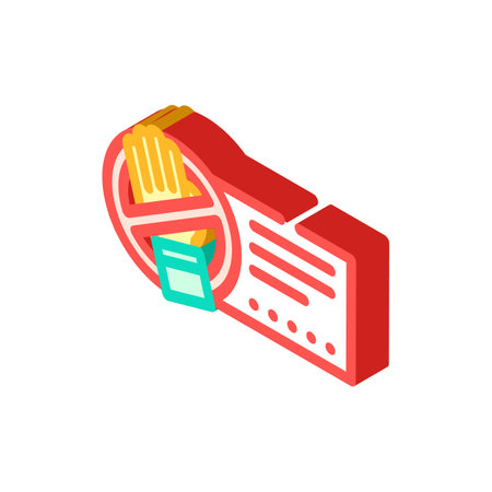 beware electricity isometric icon vector illustrationのイラスト素材