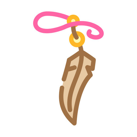 feather tattoo art vintage color icon vector illustrationのイラスト素材