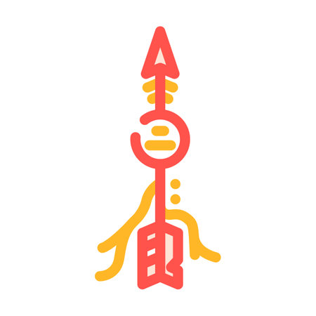 arrow tattoo art vintage color icon vector illustration