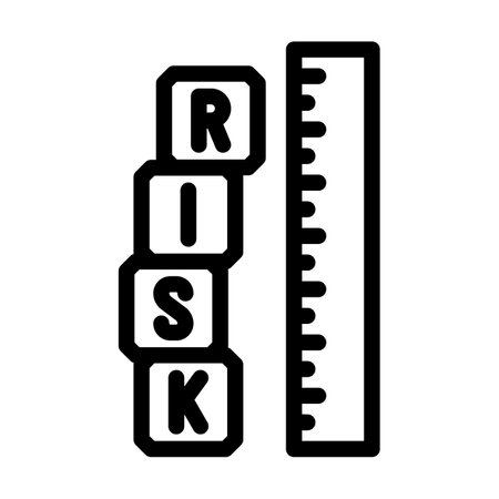 analysis risk line icon vector illustrationのイラスト素材