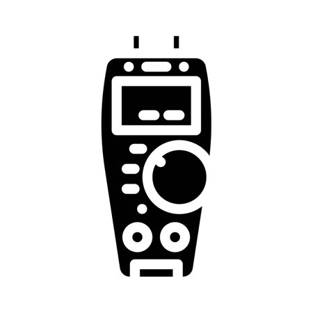 troubleshooting devices electronics glyph icon vector illustrationのイラスト素材