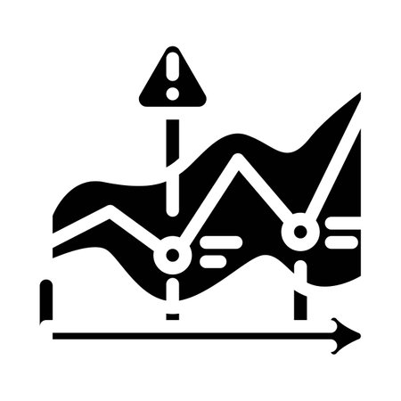 trends risk glyph icon vector illustrationのイラスト素材