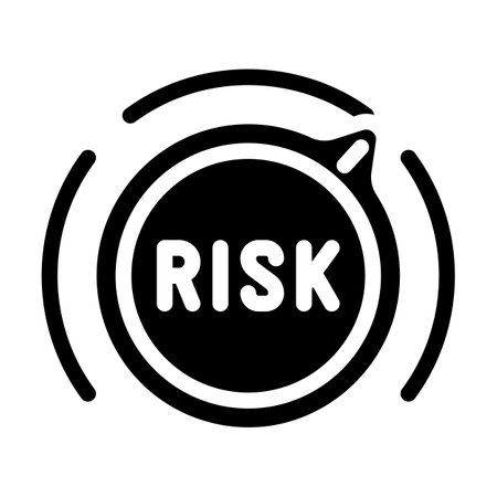 controls risk glyph icon vector illustrationのイラスト素材
