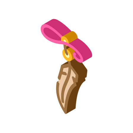 feather tattoo art vintage isometric icon vector illustrationのイラスト素材