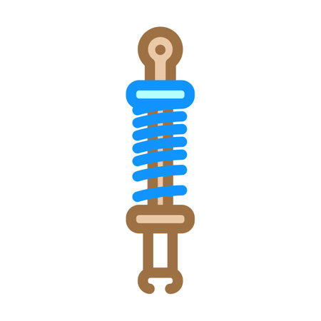 shock absorber car mechanic color icon vector illustrationのイラスト素材