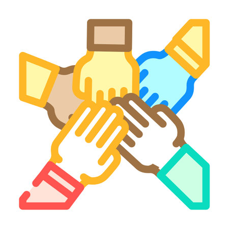 diversity inclusion feminism woman color icon vector illustrationのイラスト素材