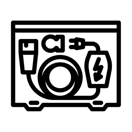 charging cable organizer electric line icon vector illustrationのイラスト素材