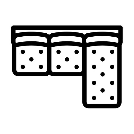corner sofa top view line icon vector illustrationのイラスト素材