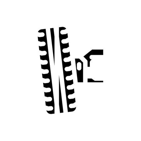 wheel alignment car mechanic glyph icon vector illustrationのイラスト素材