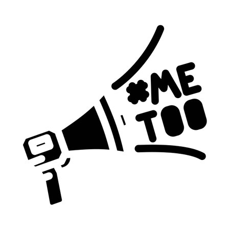metoo movement feminism woman glyph icon vector illustrationのイラスト素材