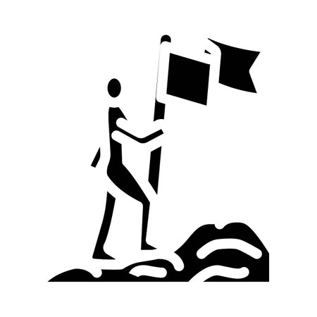 female leadership feminism woman glyph icon vector illustrationのイラスト素材