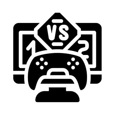 multiplayer games game development glyph icon vector illustrationのイラスト素材