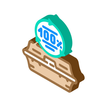 biodegradable product green living isometric icon vector illustrationのイラスト素材