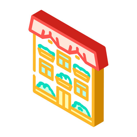 building green livingreen living isometric icon vector illustrationのイラスト素材