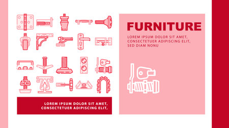 furniture fitting construction landing header vectorのイラスト素材