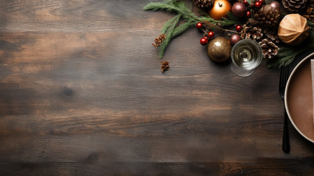 background space rustic holiday top viewの素材