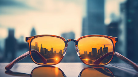 table blur product city backgroundの素材