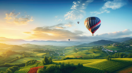 sunbackground tourism morning summer landscapeの素材