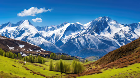tourism spring scenery north landscapeの素材