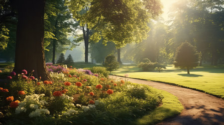 nature field park light landscapeの素材