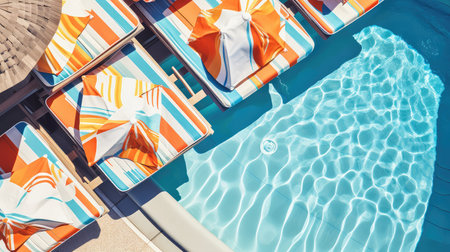 sunny summer lay abstract top viewの素材